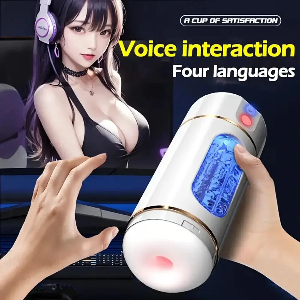 10 Different Vibrations Visual Window Gasping Voice Auto Masturbator