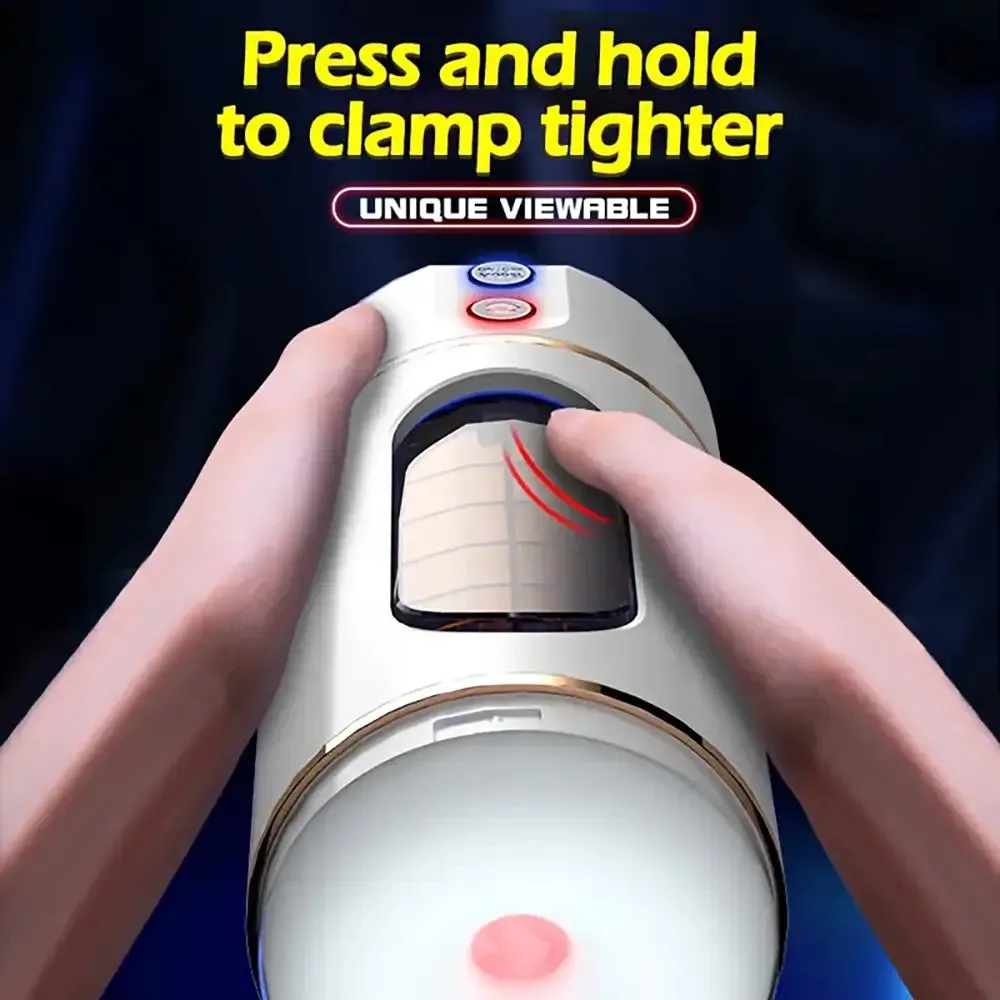 10 Different Vibrations Visual Window Gasping Voice Auto Masturbator