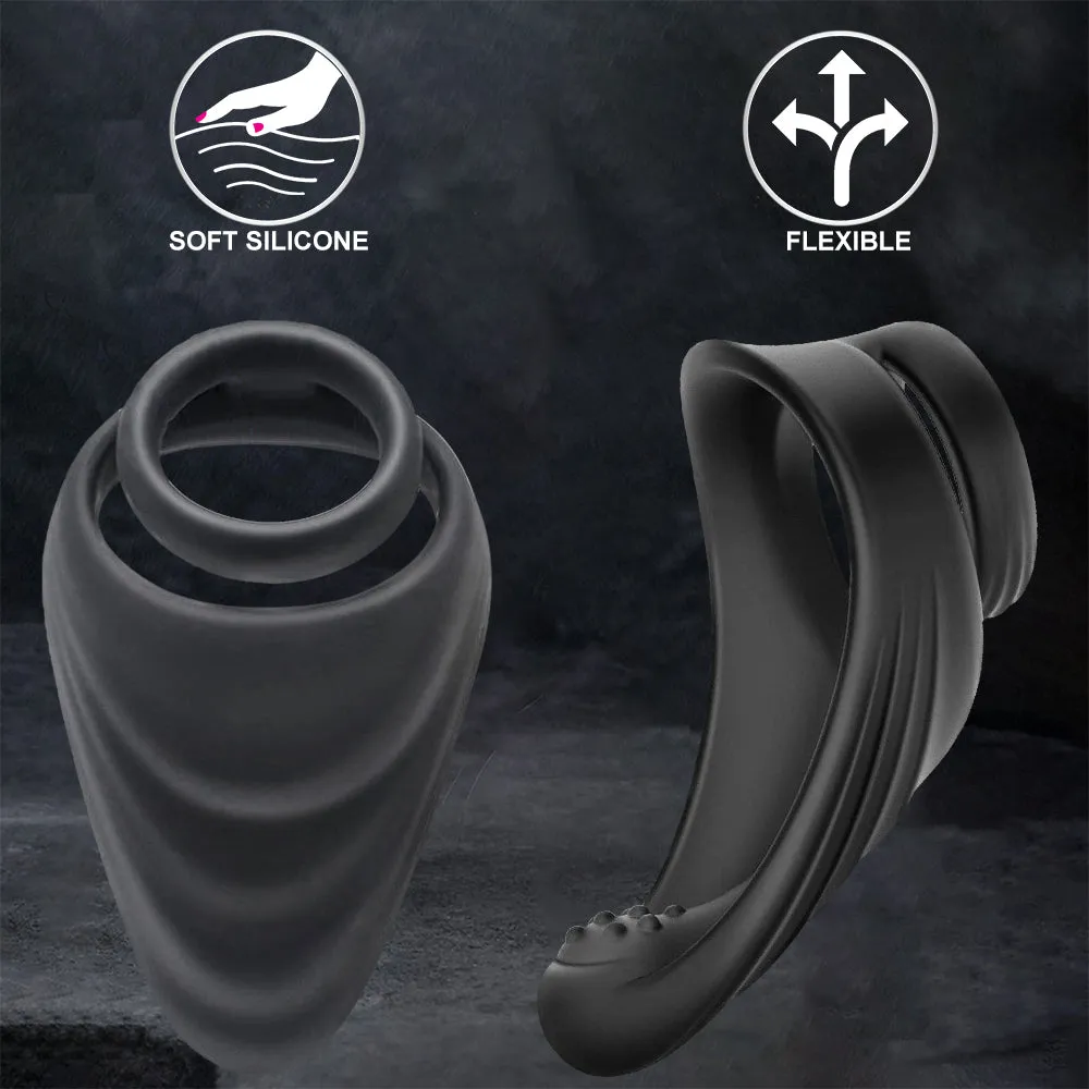 8-Pack Cock Ring Silicone Erection Enhancer Male Couples Balls Delay Sex Toy