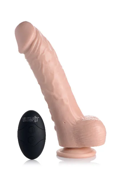 8.5in Dual Density Squirting Dildo Light Skin Tone w Remote
