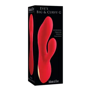 Adam & Eve Eve's Big & Curvy G Rechargeable Vibrating Silicone Dual Stimulator Red