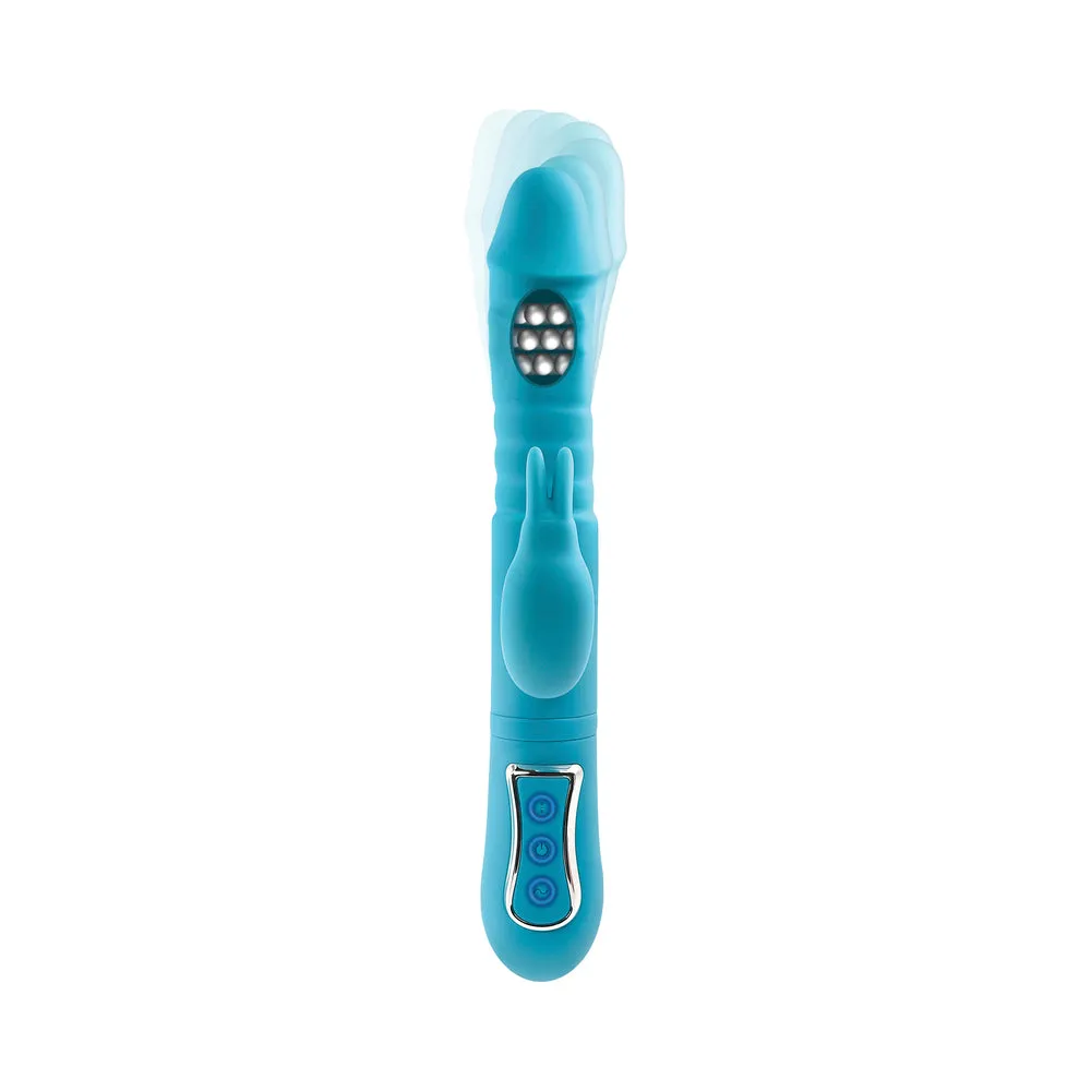 Adam & Eve Eve's Thrusting Triple Joy Rabbit - Teal
