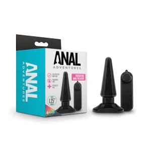 Anal Adventures Basic Vibrating Anal Pleaser Remote-Controlled Plug Black