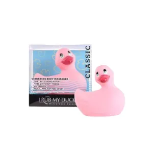 Aparat de masaj BIG TEAZE TOYS I Rub My Duckie Classic. pentru corp și zonele intime. 7 funcții de vibrație. rezistent la apă. roz
