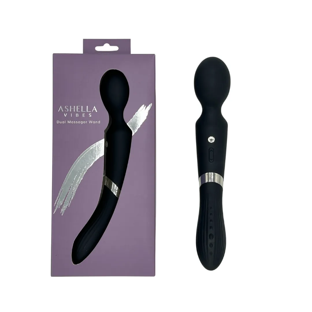 Ashella Vibes Dual Massager Wand Double-Ended G-Spot Vibrator USB