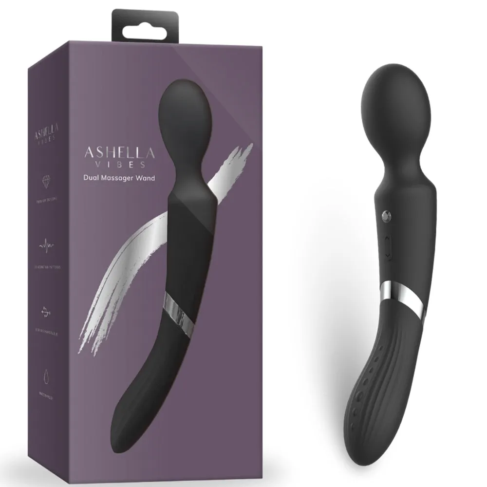 Ashella Vibes Dual Massager Wand Double-Ended G-Spot Vibrator USB
