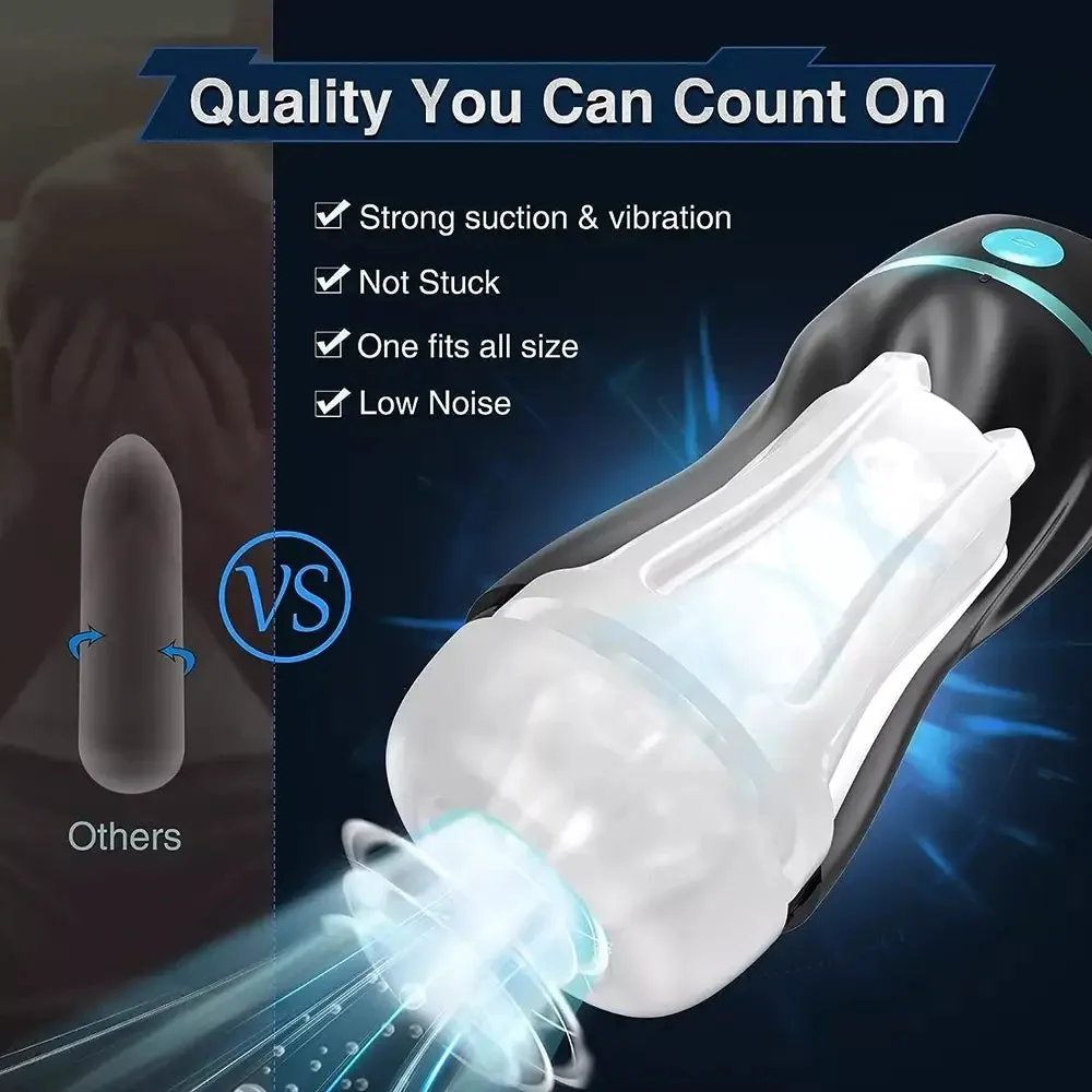 Automatic Sucking Suction Hands Free Vibrating Male Masturbator
