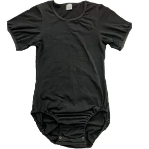 Black Cotton Bodysuit