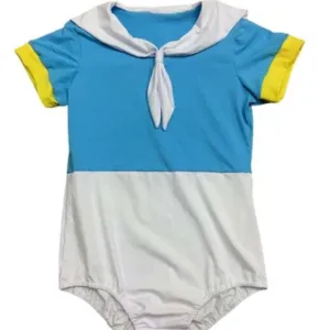 Blue & White Sailor Cotton Bodysuit