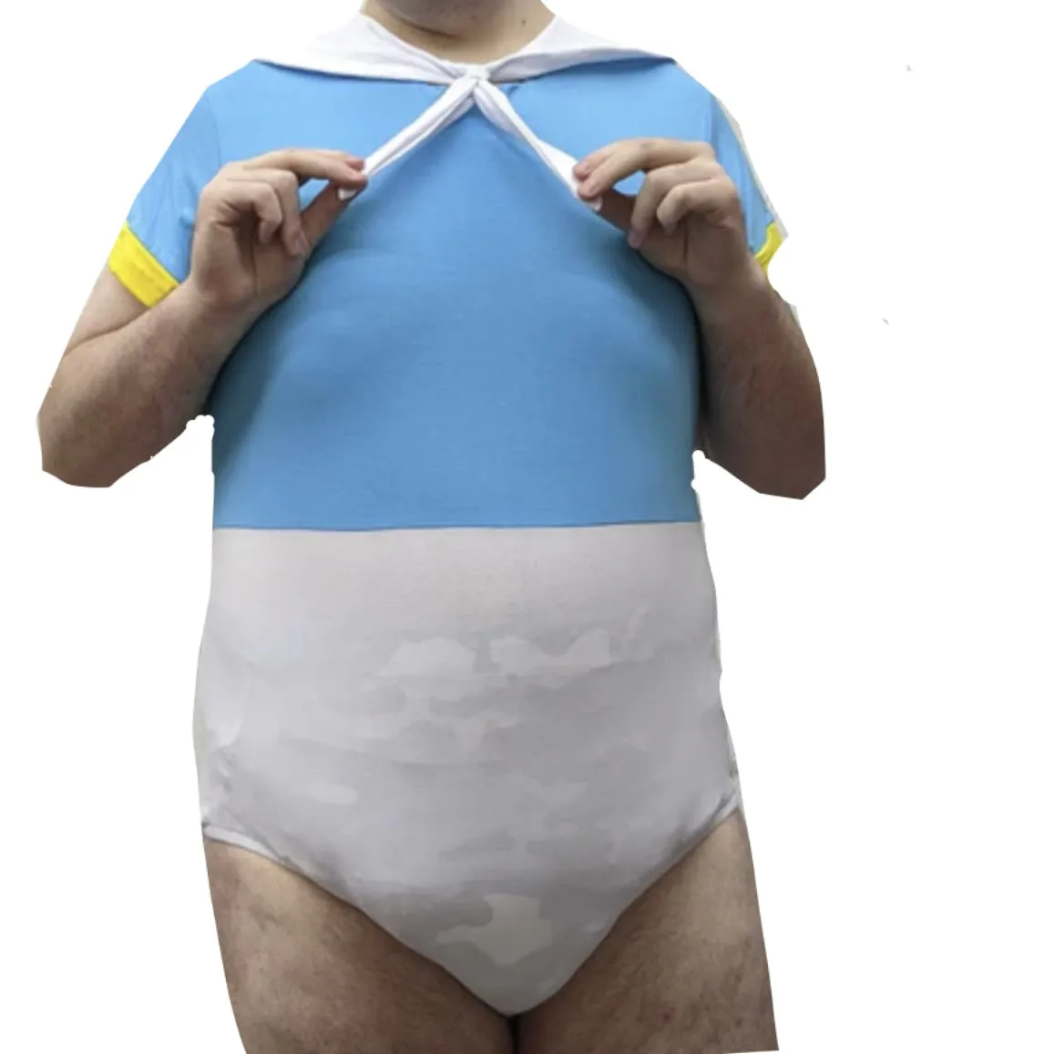Blue & White Sailor Cotton Bodysuit