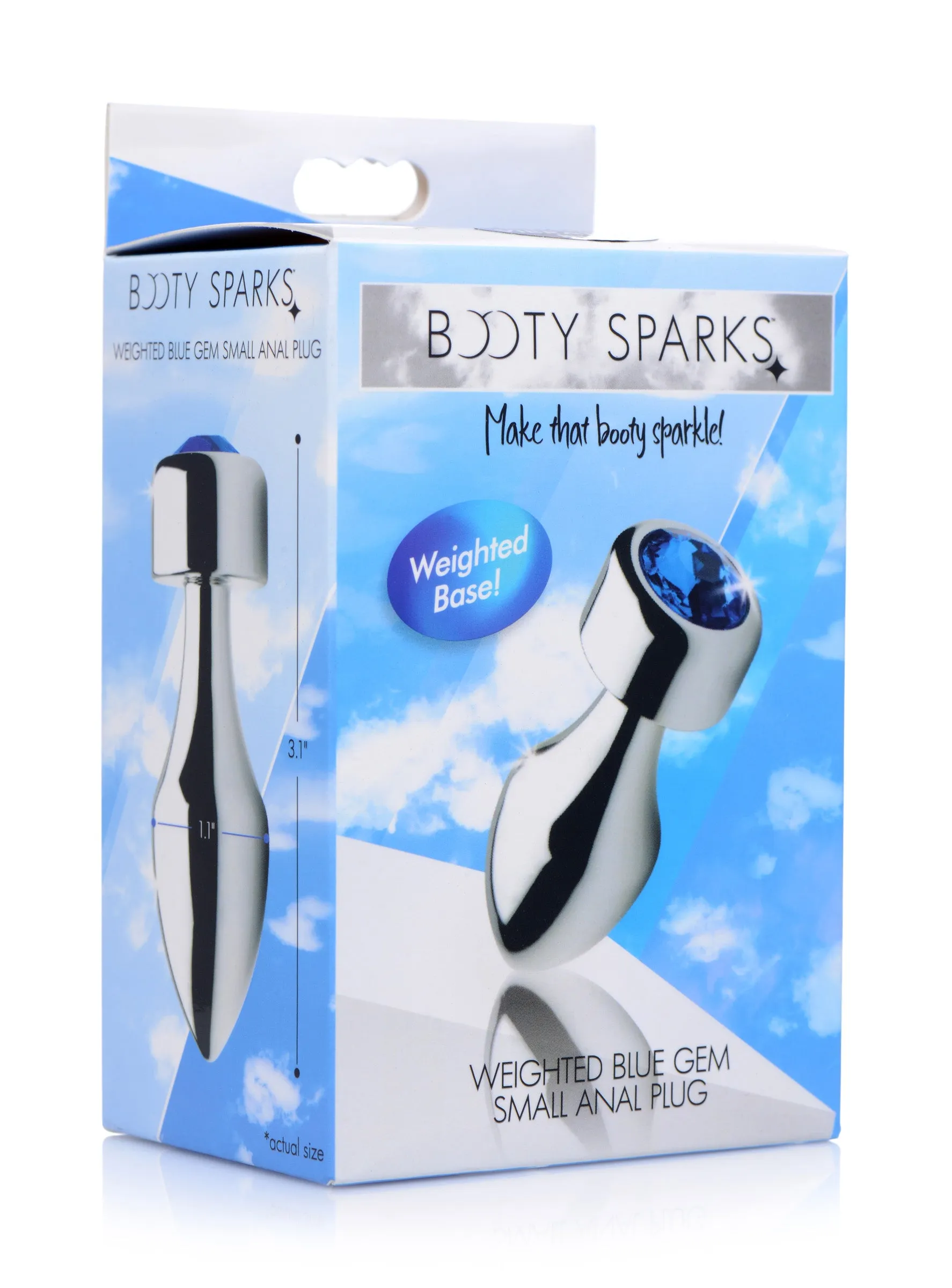 Blue Gem Weighted Anal Plug