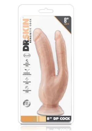 Blush Dr. Skin Vanilla 8 Inch DP Cock