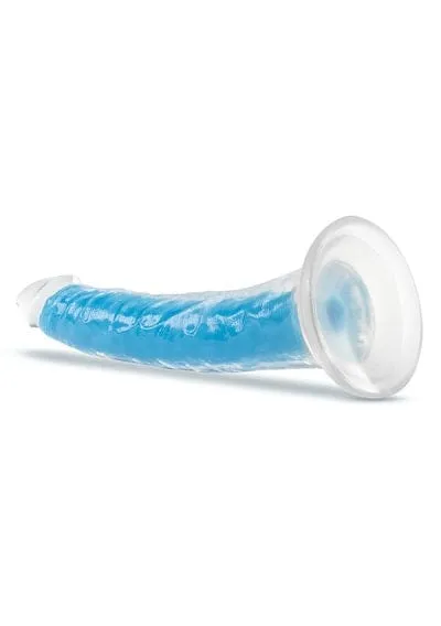 Blush Neo Blue Elite Glow in the Dark 7.5 Silicone Dual Density Cock