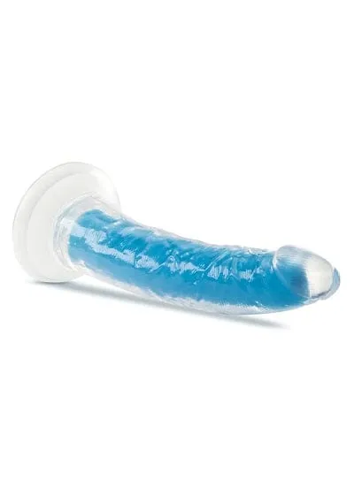 Blush Neo Blue Elite Glow in the Dark 7.5 Silicone Dual Density Cock