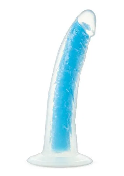 Blush Neo Blue Elite Glow in the Dark 7.5 Silicone Dual Density Cock