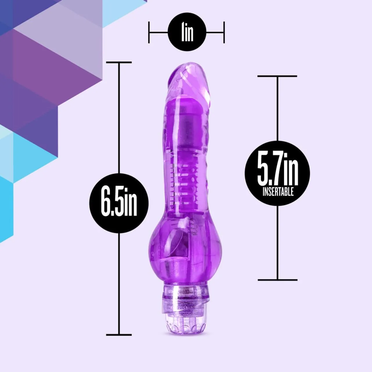 Blush Novelties - Naturally Yours Mr Right Now Vibrating Realistic Dildo 6.5 (Purple)