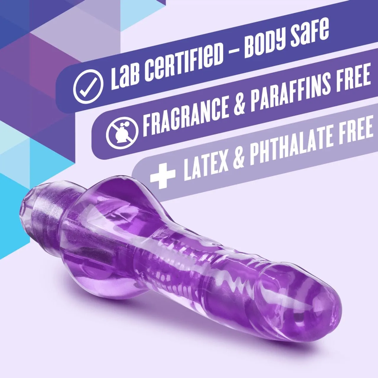 Blush Novelties - Naturally Yours Mr Right Now Vibrating Realistic Dildo 6.5 (Purple)