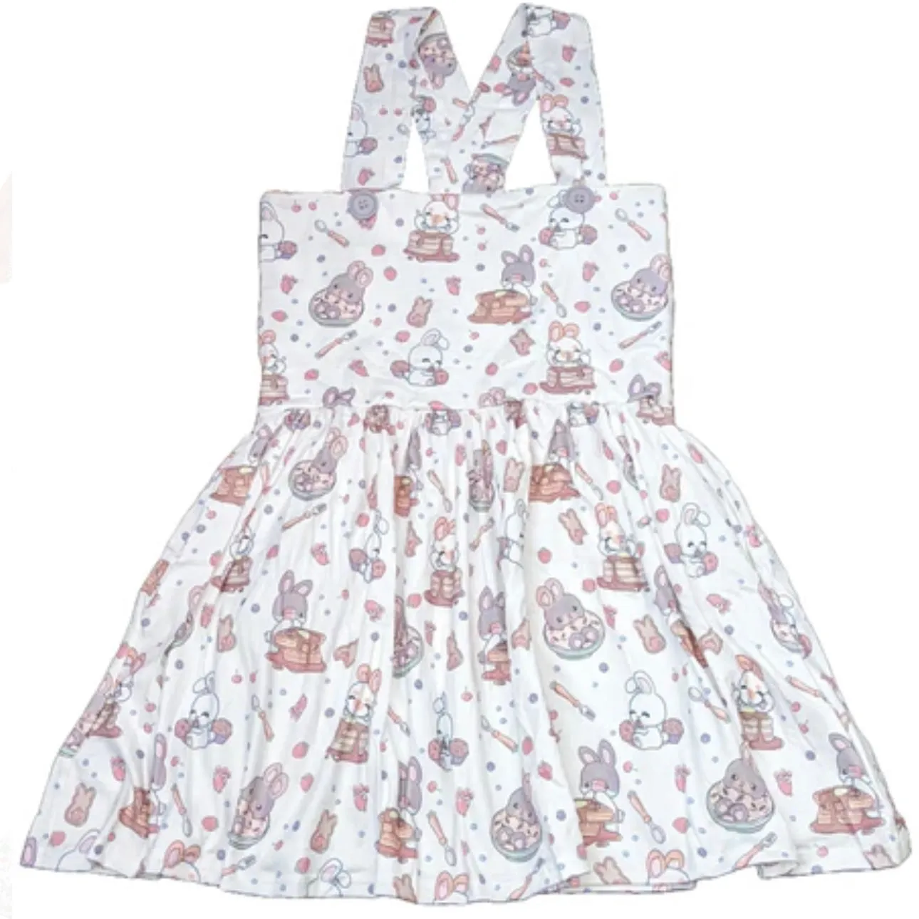 Breakfast Bunny Suspender Skirt Dress