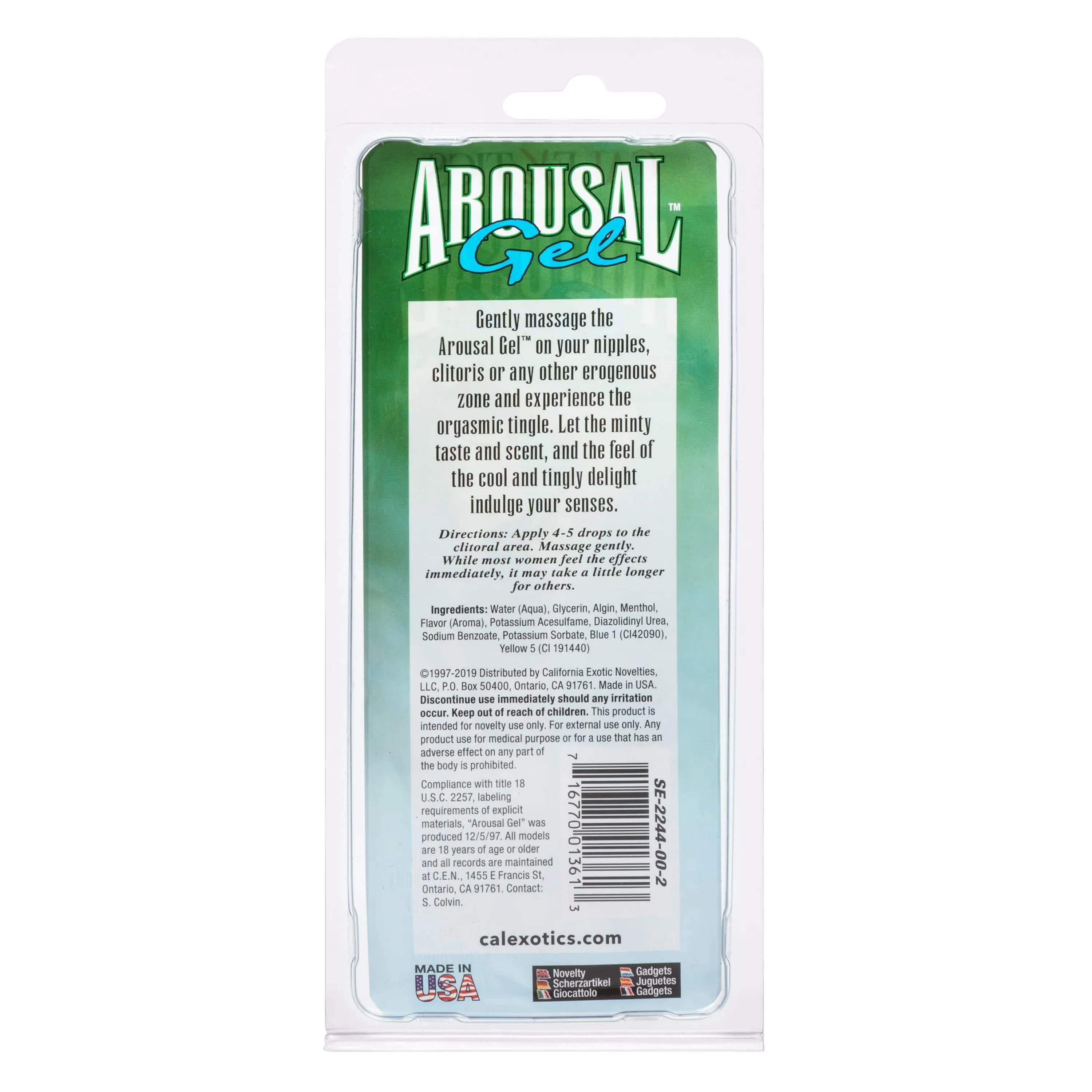 California Exotics - Cool Tingling Arousal Gel 15ml