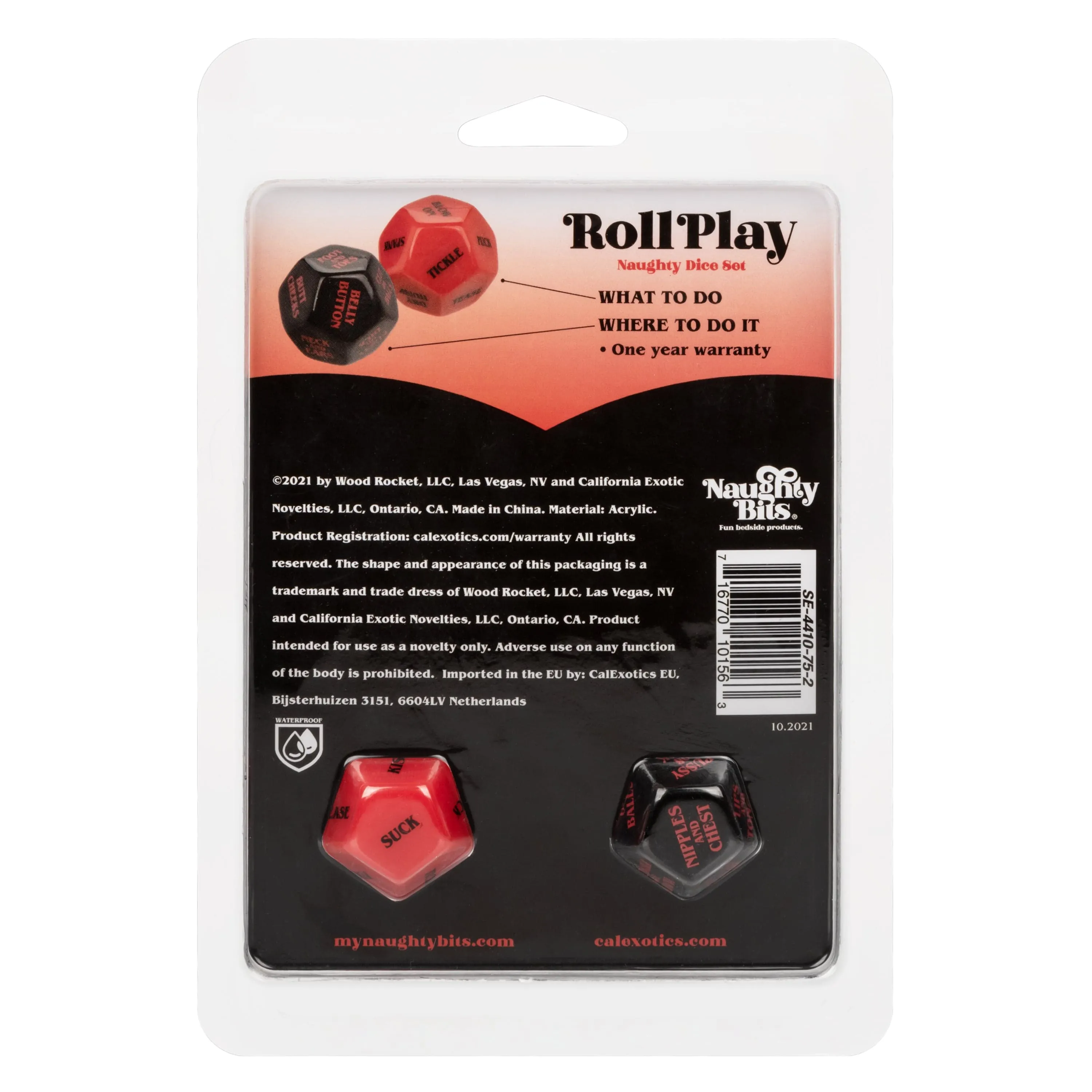 California Exotics - Naughty Bits Roll Play Naughty Dice Set