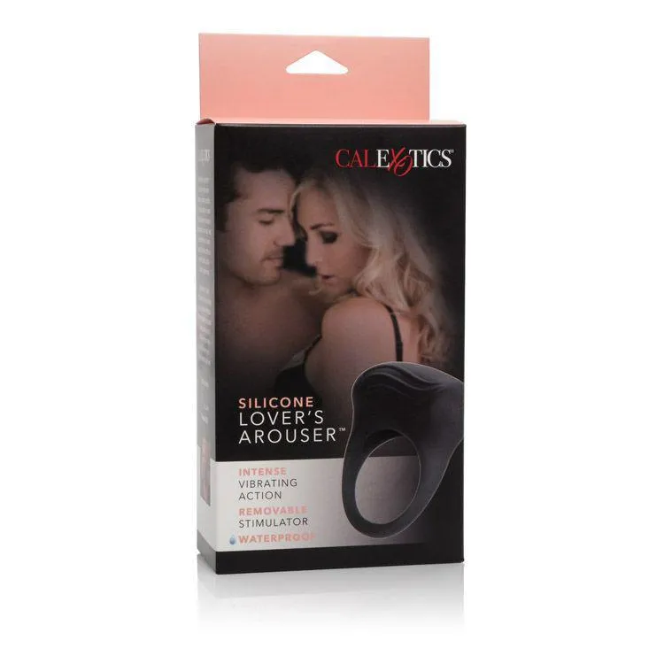 California Exotics - Silicone Lover's Arouser Vibrating Cock Ring (Black)