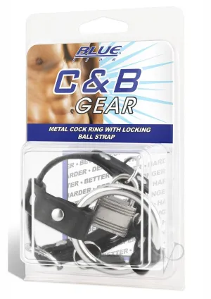 Cb Gear Metal Cock Ring W/locking Strap
