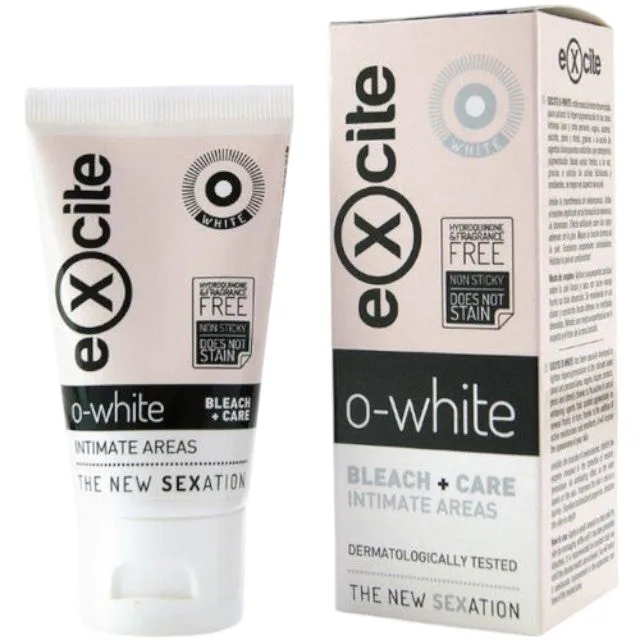 Cremă EXCITE O-White Bleach   Care. pentru albirea zonelor intime. cu efect hidratant. testat dermatologic. 50 ml