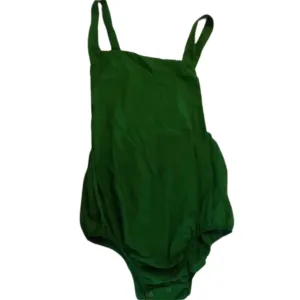 Dark Green Cotton Romper