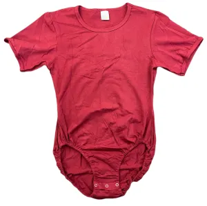 Dark Red Cotton Bodysuit