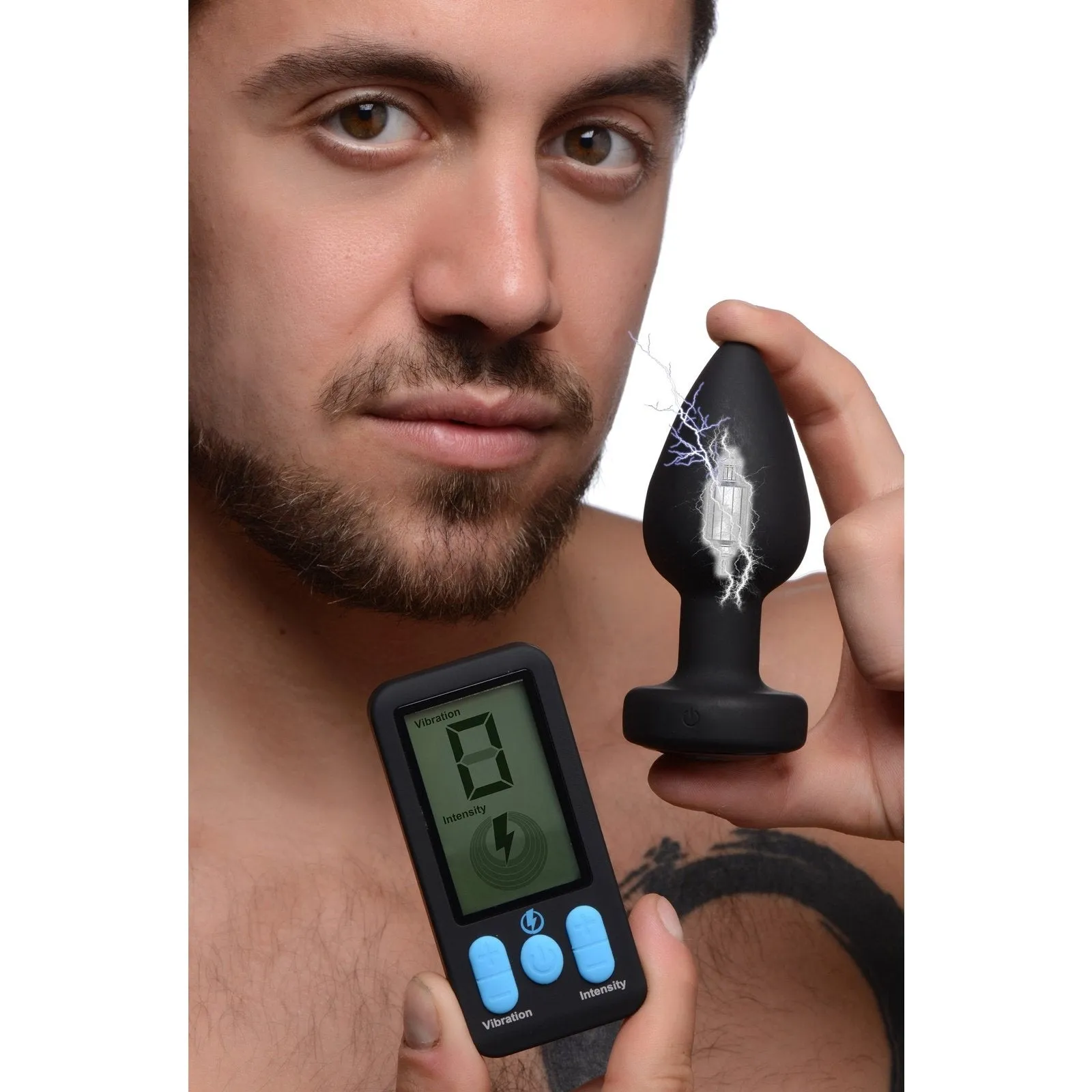 E-stim Pro Silicone Vibrating Anal Plug With Remote Control