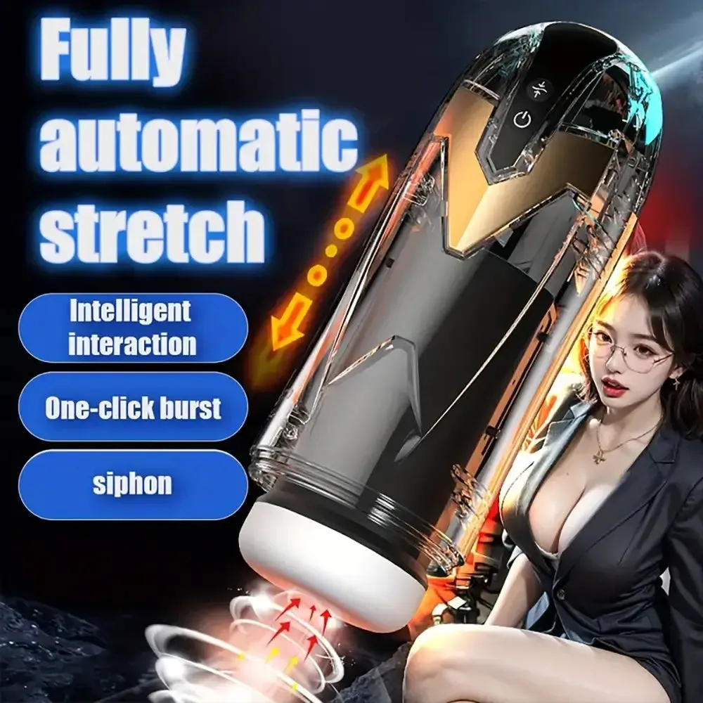 Forward Reverse Telescopic Heating Automatic Male Rotation Masturbator