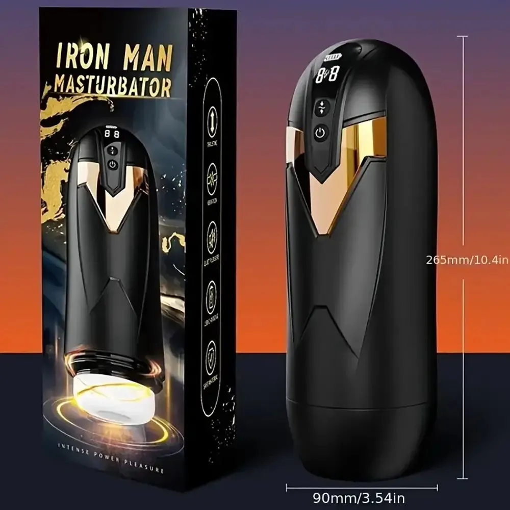 Forward Reverse Telescopic Heating Automatic Male Rotation Masturbator