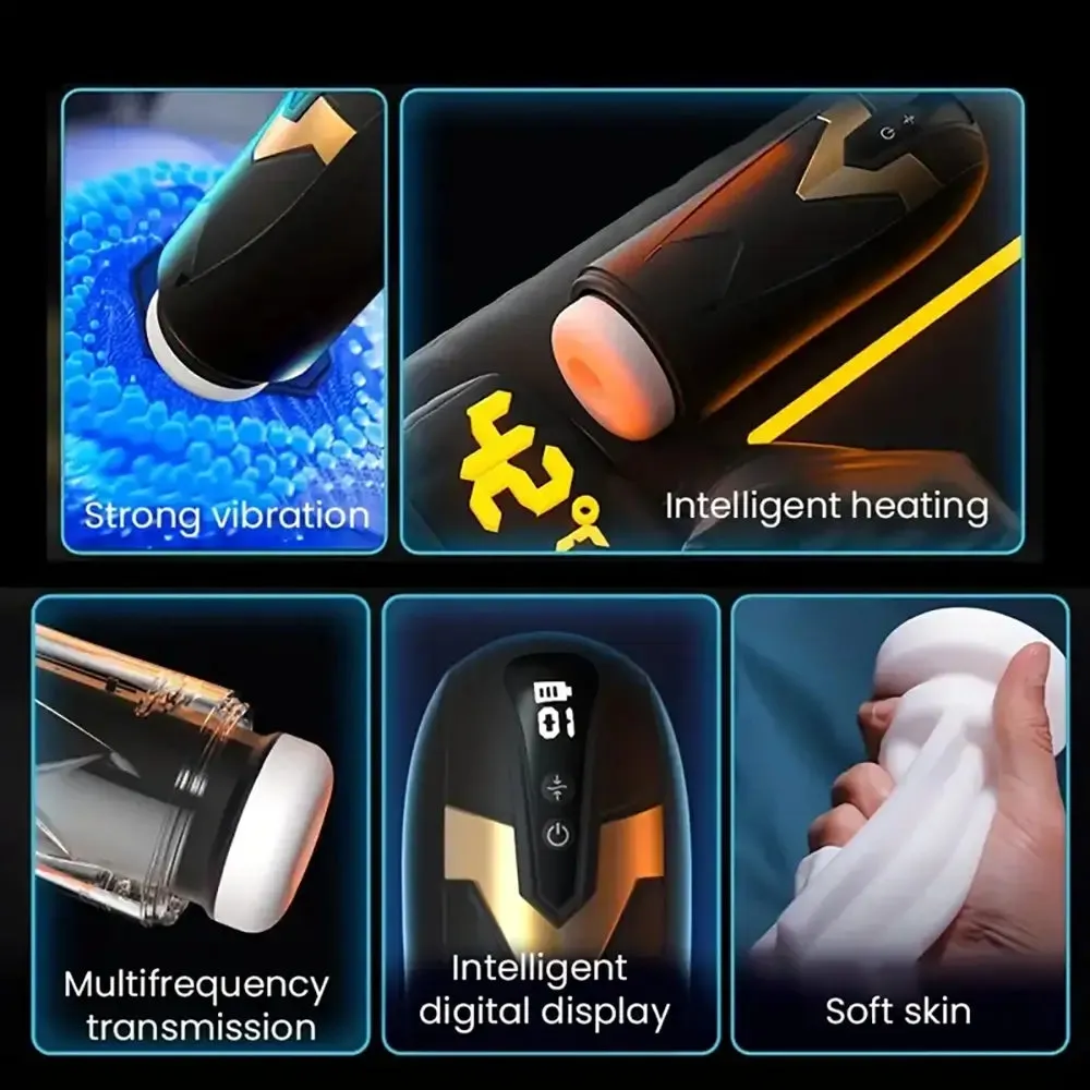 Forward Reverse Telescopic Heating Automatic Male Rotation Masturbator