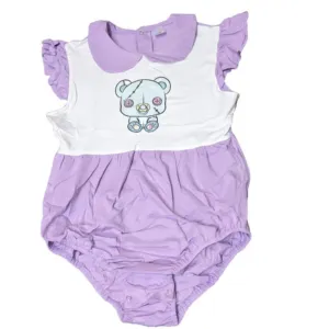 Goth Bear Cotton Collared Bodysuit