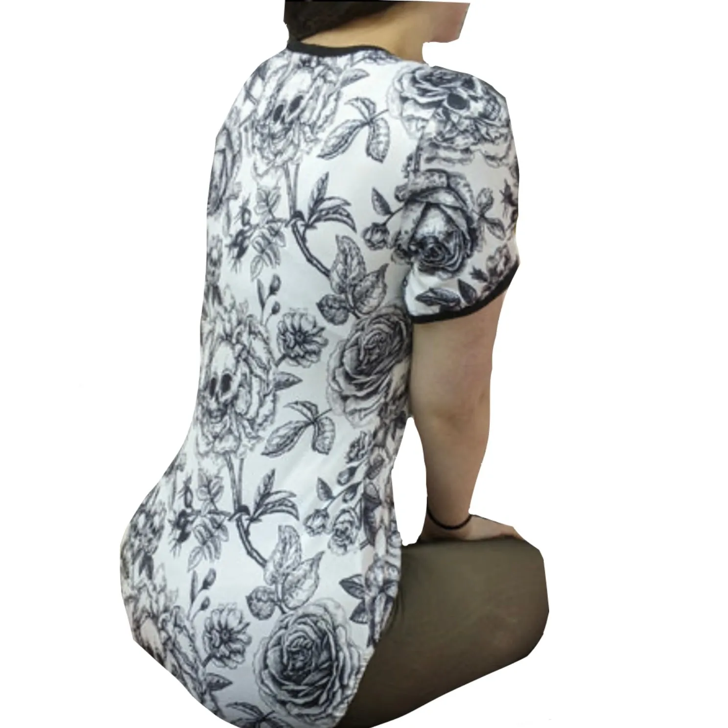 Goth Roses & Skulls Bodysuit