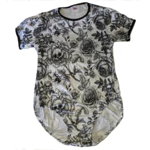 Goth Roses & Skulls Bodysuit
