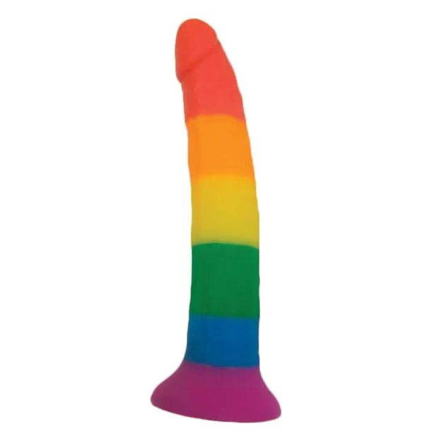 Hott Products - Rainbow Power Driver Strap On Dildo with Harness 7 (Multi Colour)
