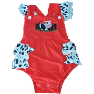 Lil Cow Ruffle Romper