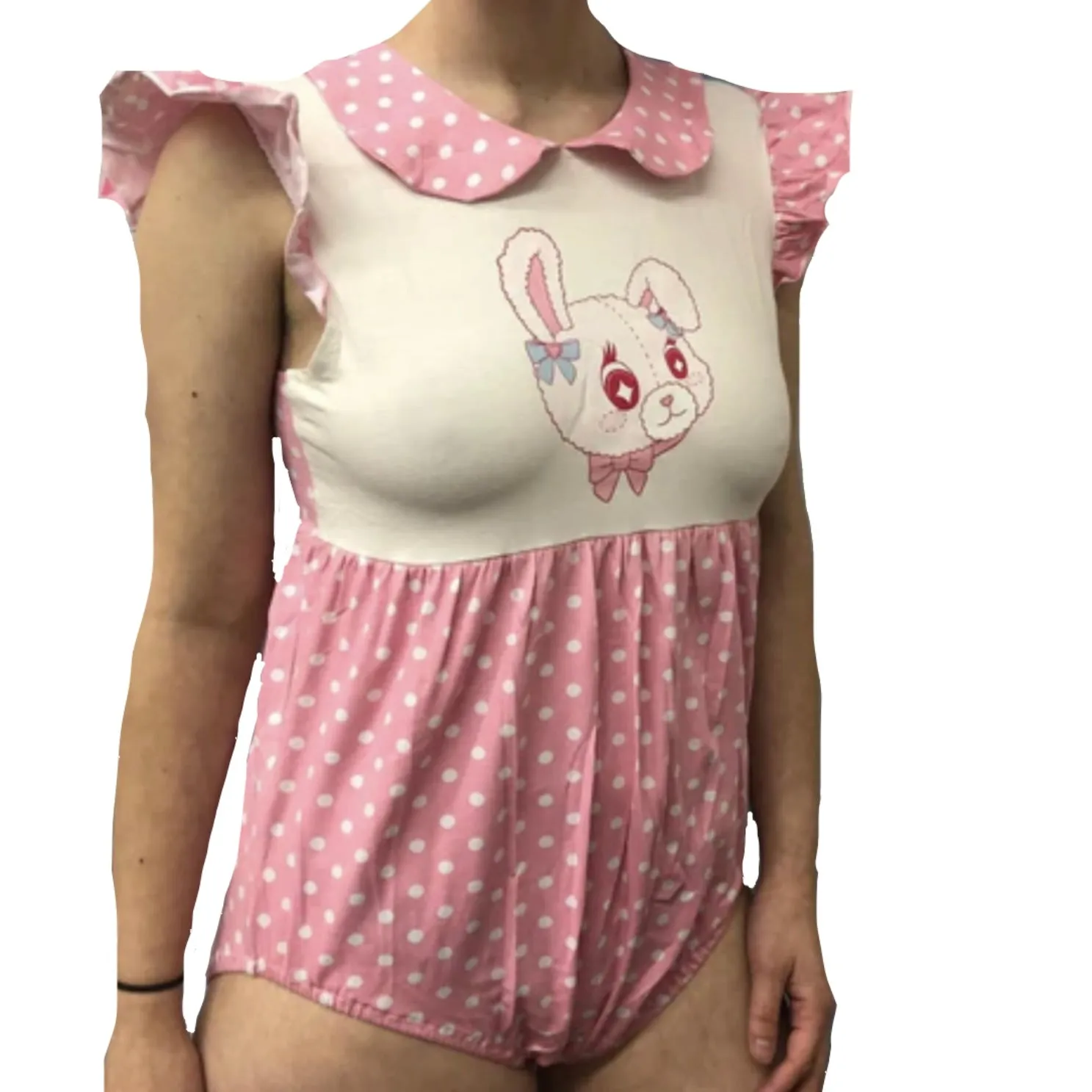 Lil Critters Bunny Cotton Collared Bodysuit
