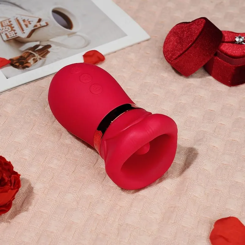 LIPS| Kiss App Control Tongue Licking Multi Stimulations Mouth Vibrator