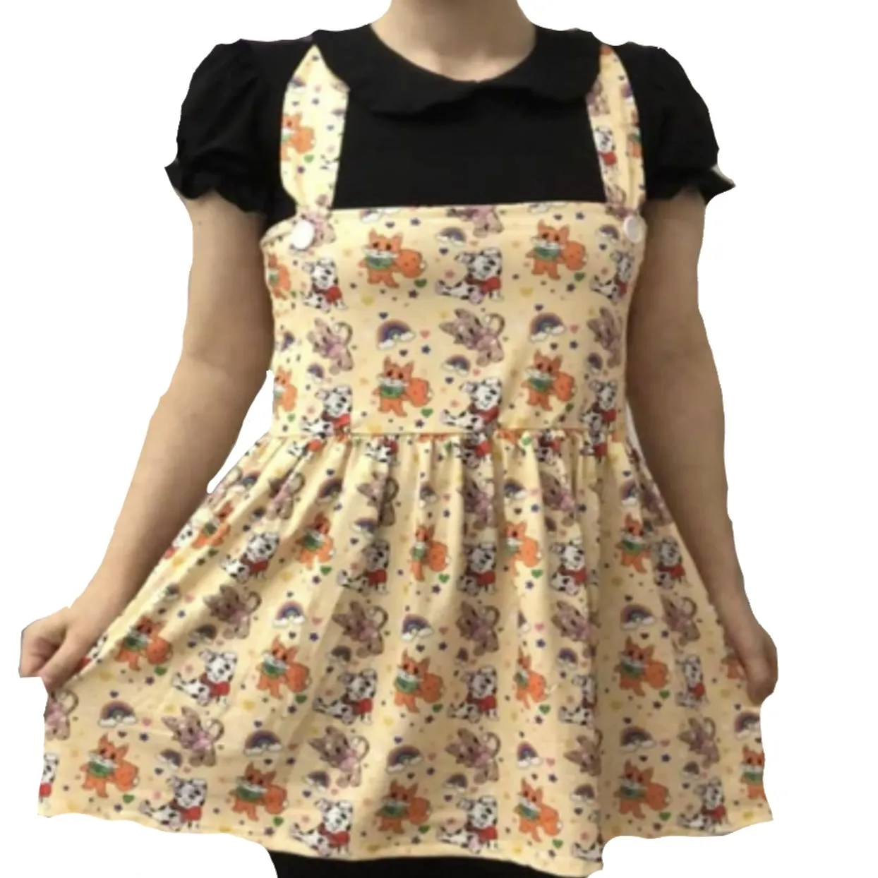Little Rascals Puppy Kitty Suspender Skirt Dress
