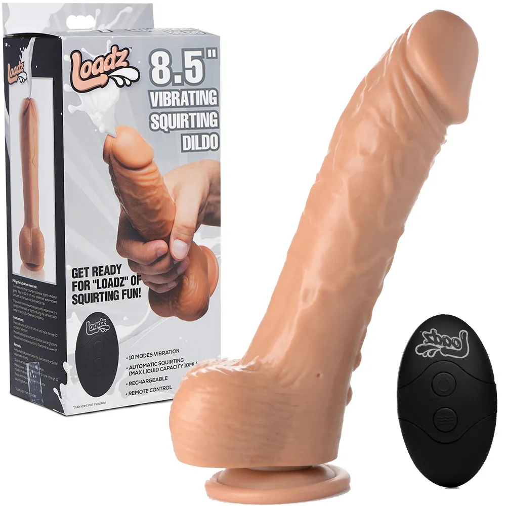 Loadz 8.5 Squirting Dildo Vibrating Ejaculating Cock Remote Vibrator Sex Toy