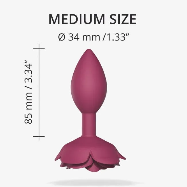 Love to Love Open Roses Medium Silicone Butt Plug