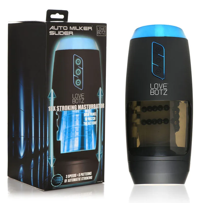 LoveBotz The Milker Slider 18X AUTO Rotating Stroking Male Masturbator Sex Toy