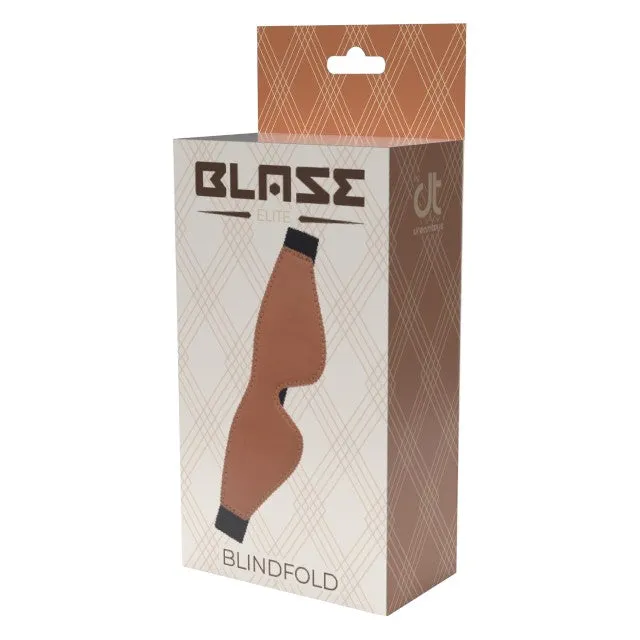 Mască DREAMTOYS Blaze Elite Mask. pentru jocuri erotice. din piele ecologică. cu bandă elastică. culoare maro coniac