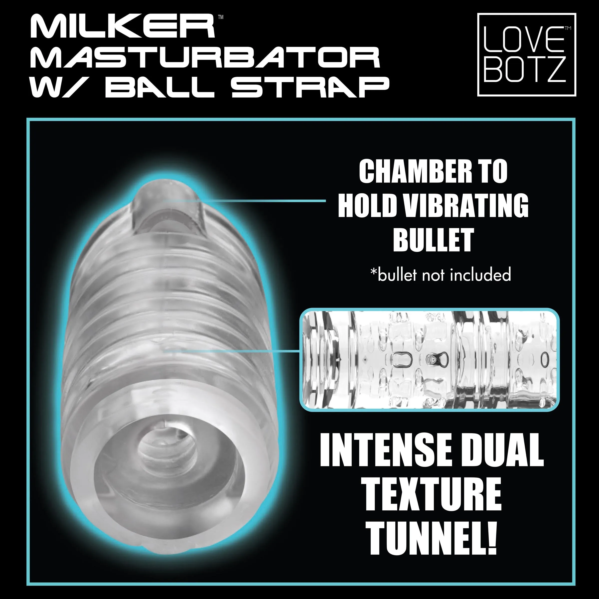 Milker Masturbator w/ Ball Strap