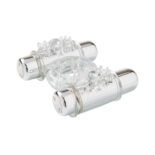 Nu Sensuelle - Double Action Bullet Vibrating Cock Ring (Clear)