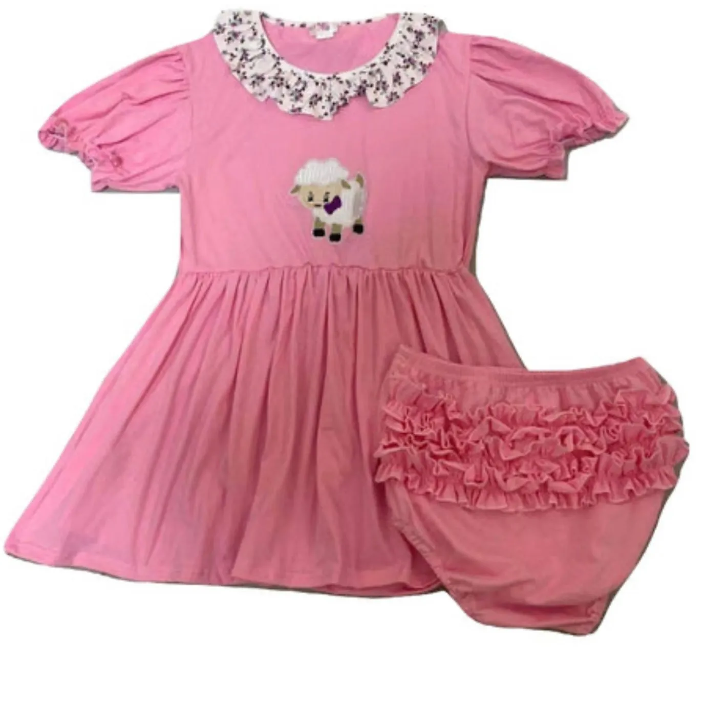 Pink Cotton Ruffle Bloomer Shorts