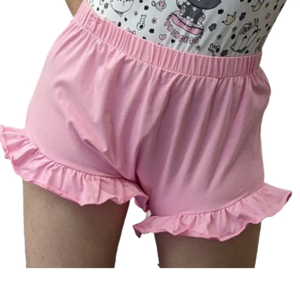 Pink Ruffle Leg Bloomer Shorts