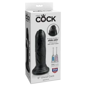 Pipedream Products King Cock 6 Uncut Cock Black